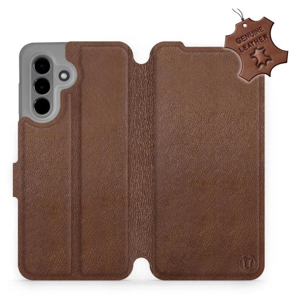 Echtleder Handyhülle für Galaxy A36 5G, Mobiwear Leather, Braun
