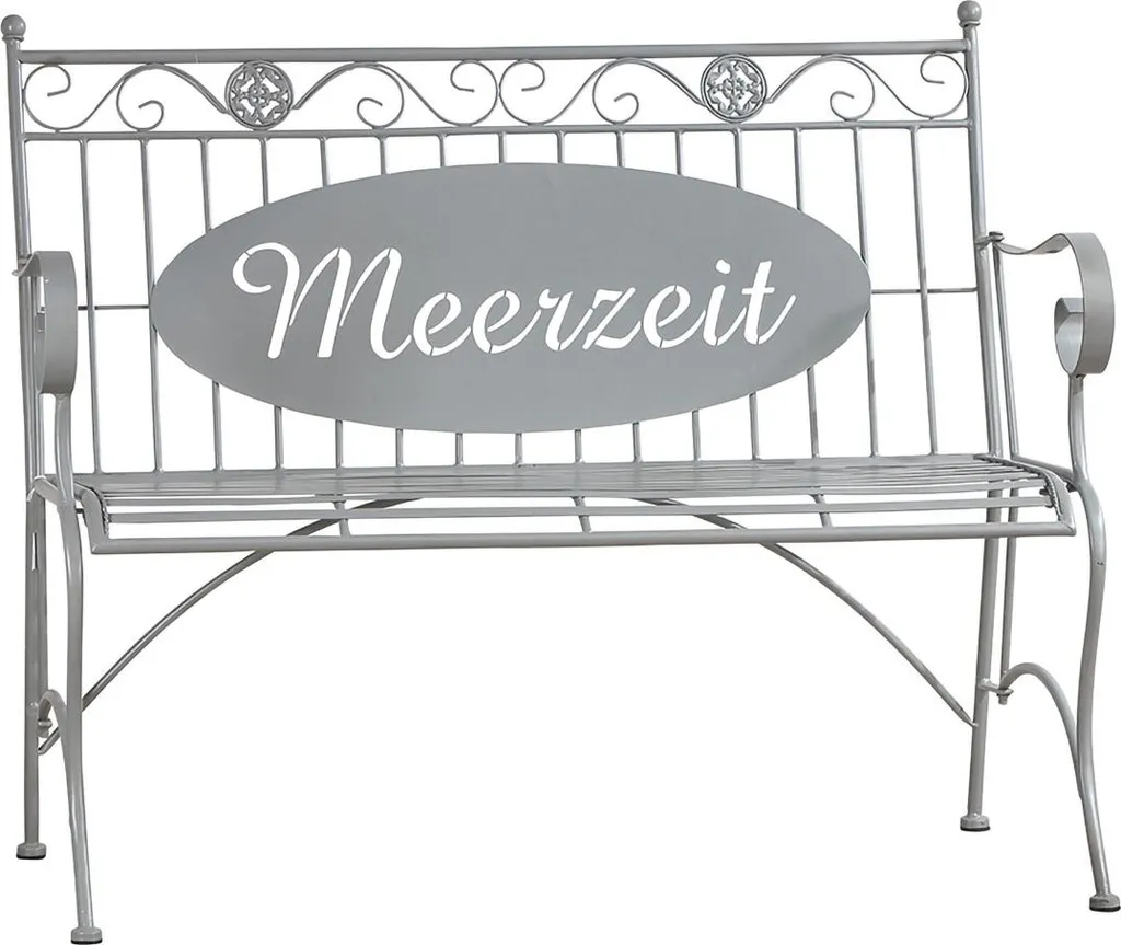Banc de jardin Meerzeit Gilde en métal gris anthracite 113cm - 68017