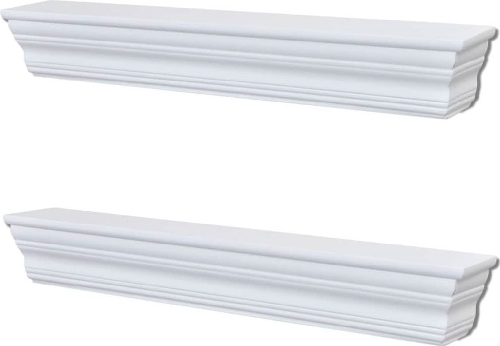 vidaXL Étagères murales Aaliyah 2 pcs. Blanc Image du produit 