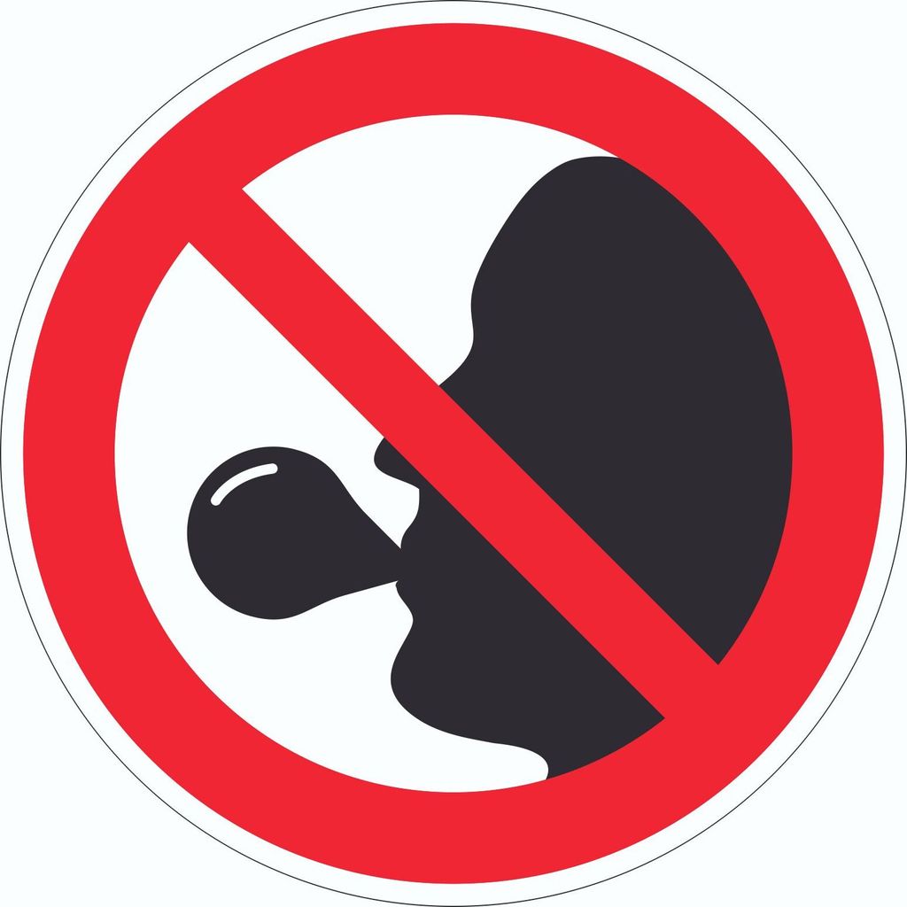 Aufkleber Kreis Kaugummi verboten Symbol Ø300mm