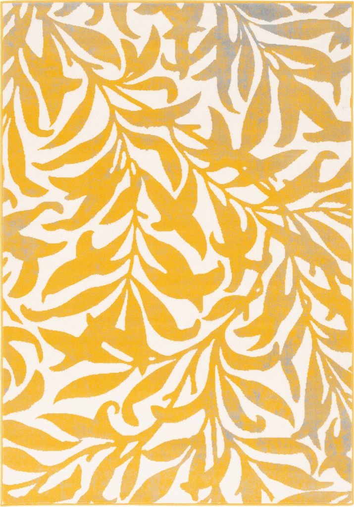 Modern Designer Teppich Velours Samba, Größe:160x230 cm, Design:Gelb Flower
