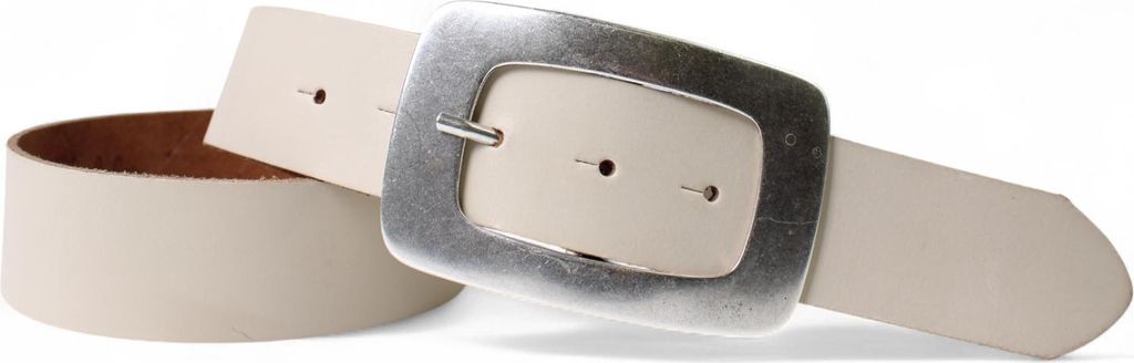 FRONHOFER Damen Ledergürtel 4 cm mit großer Gürtelschnalle in altsilber, echt Leder