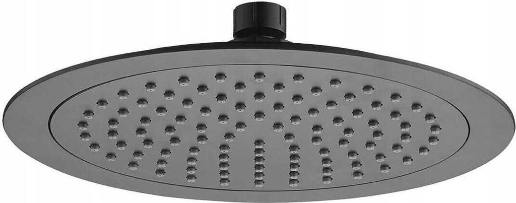 Regenbrause, Oberbrause, 24 cm, universal, schwarz, rund