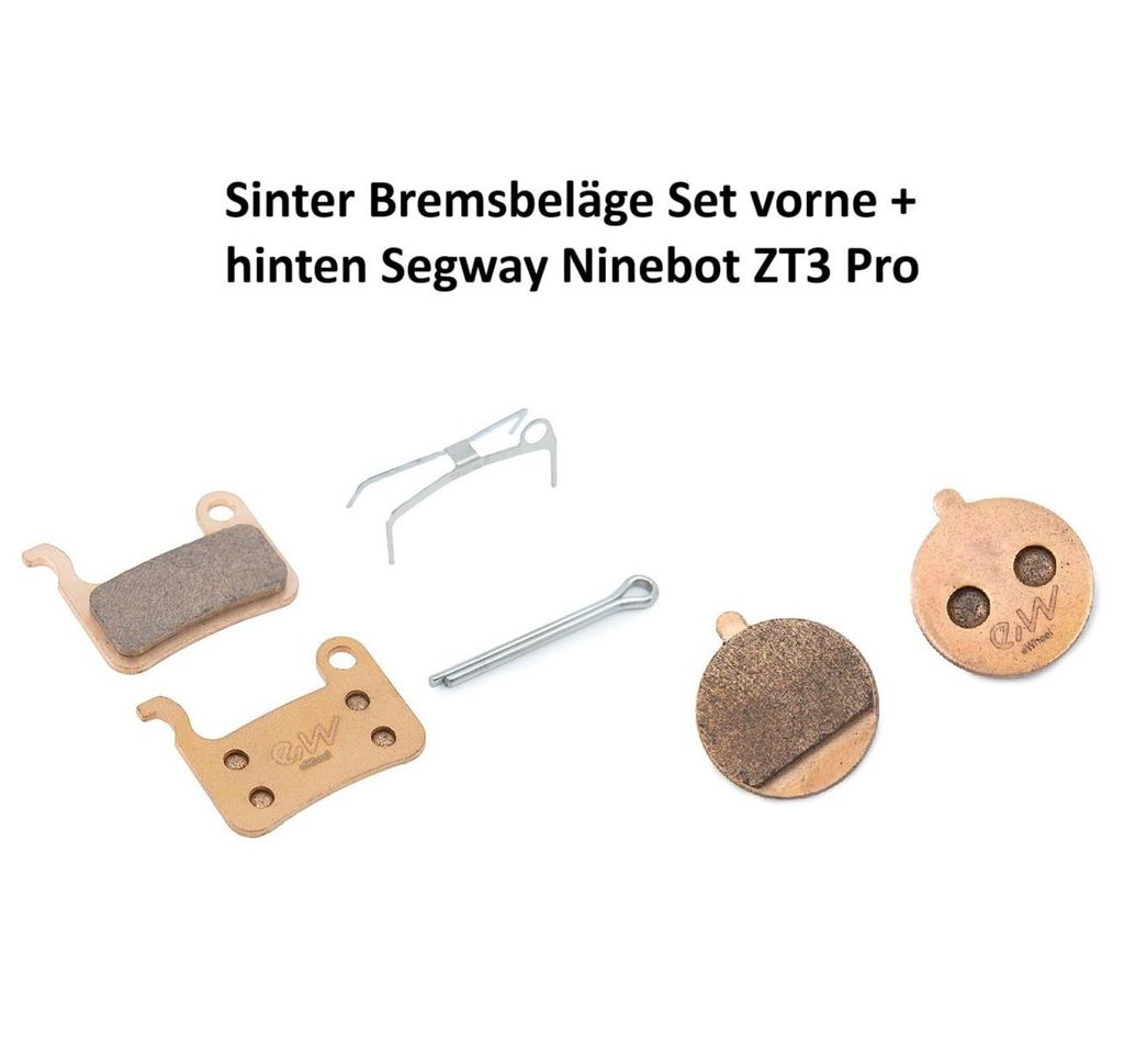 Sinter Bremsbeläge Set vorne + hinten Segway Ninebot ZT3 Produktbild 