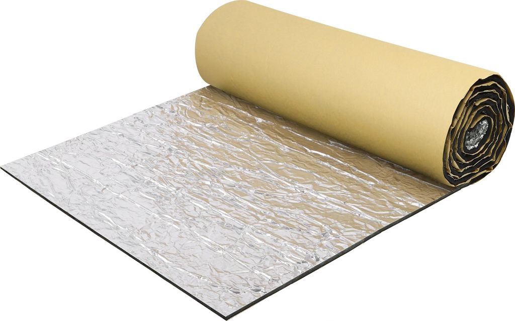 197mil 5mm 10.9sqft Auto-Schalldämmmatte Aluminium-Hitzeschildmaterial Universal für Motorhaube, Kotflügel und Bootsmotorabdeckung 79,92"x19,69"