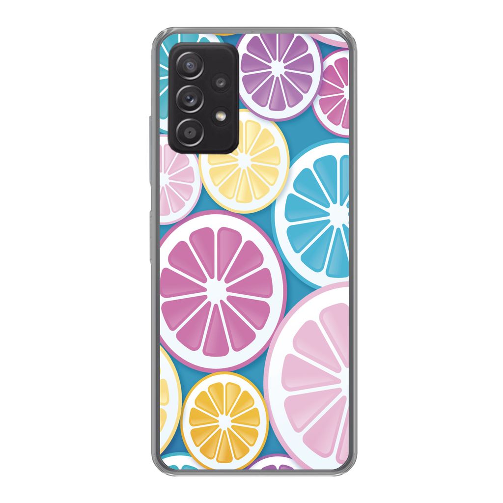 MuchoWow Handyhülle Schutzhülle Hülle für Samsung Galaxy A53 5G Obst - Grapefruit - Tropisch Silikon Softcase Handy Hülle - Schutzabdeckung ...