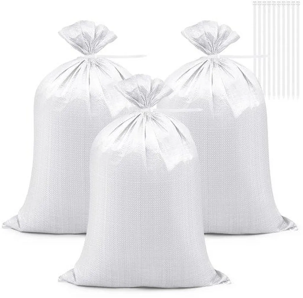 Sacs de sable anti-inondation et sacs à gravats en toile avec liens x20