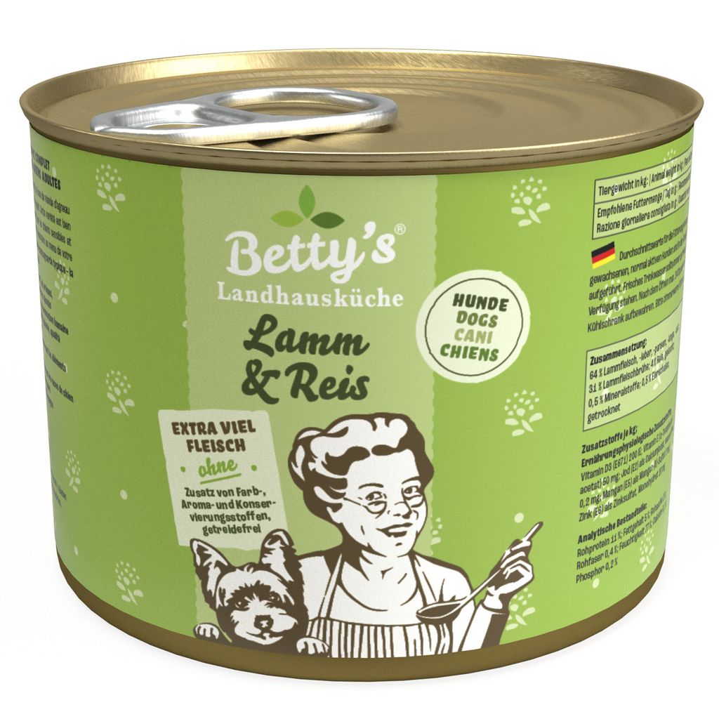 Bettys Landhausküche Hund Lamm & Reis 200 g Produktbild 
