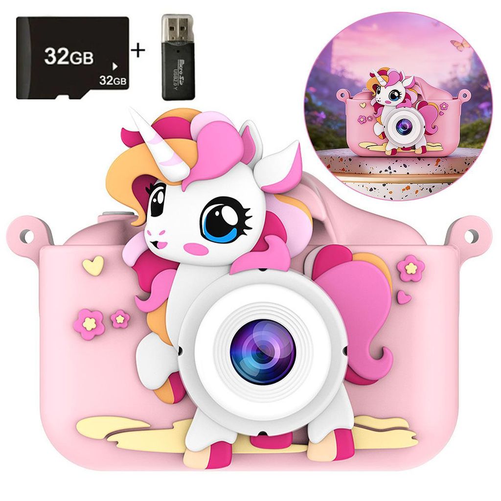 2 Zoll Digitale Kinderkamera Dual Lens,  32GB, 1080p HD Produktbild 
