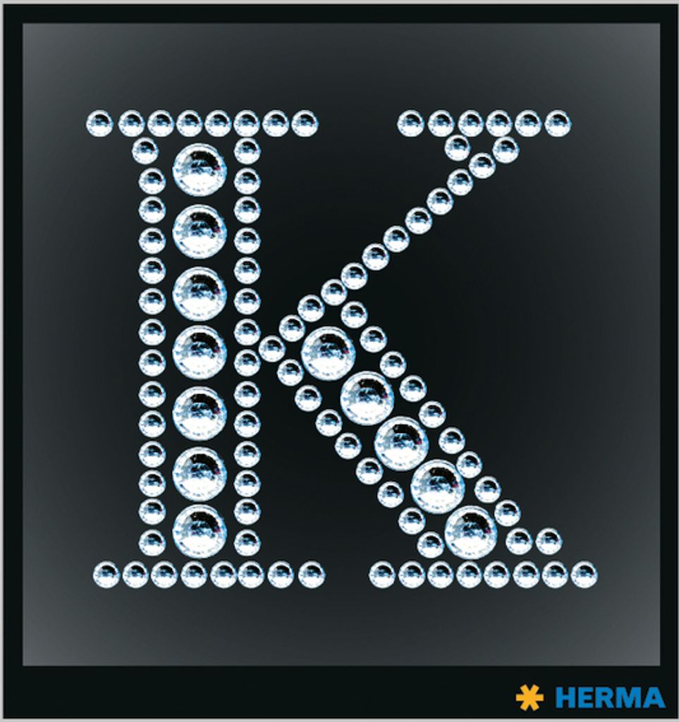Herma FASHIONLine Crystal Sticker "K","Herma Crystal Sticker