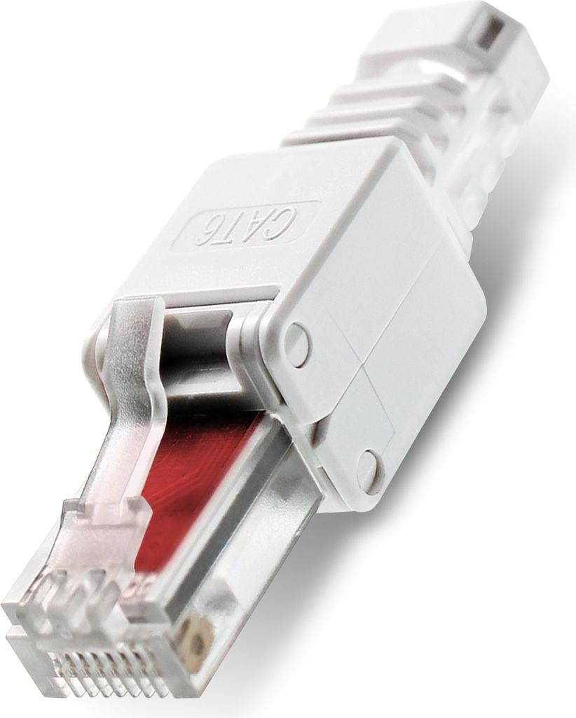 1x Netzwerkstecker Werkzeuglose Montage Cat5 Cat6 Cat7 LAN Kabel RJ45 Netzwerk