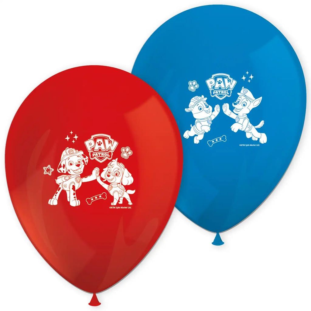 Ballonnen, Paw Patrol, 28 cm, 8 stuks. Productafbeelding 