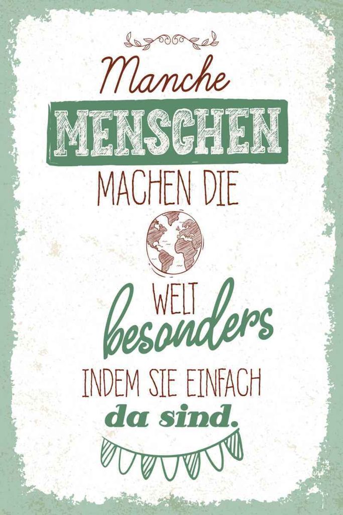 vianmo Holzschild 30x20 cm Manche Menschen machen die Welt