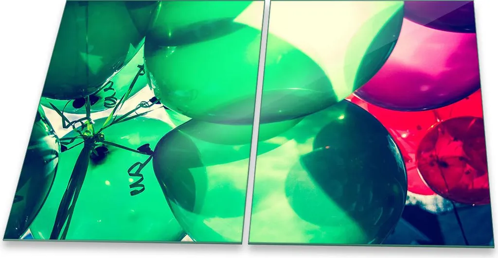 Copri Piano Induzione Vetro Temperato 80x52 - Verde Astratto Design