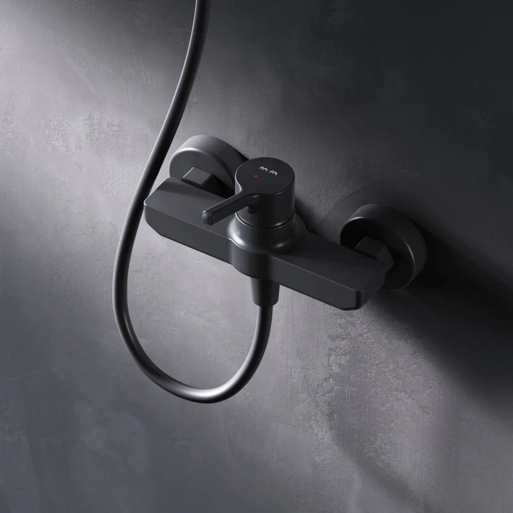 AM.PM Duscharmatur Einhebel Brausebatterie Schwarz Armatur Mischbatterie Brausearmatur Brausebatterie Wasserhahn Bad Mischbatterie Dusche