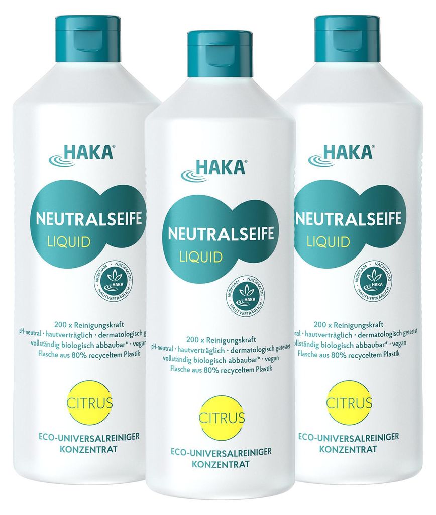 HAKA Neutralseife Liquid Citrus 3x1l Universalreiniger für Produktbild 
