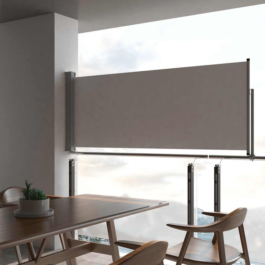 vidaXL Wysuwana markiza boczna 100x300 cm Szara Zdjęcie produktu 