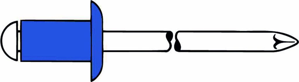 GESIPA Blindniete Mini-Pack 100x Stahl/Stahl 4x10 Scherkraft 2000N Flachrundkopf