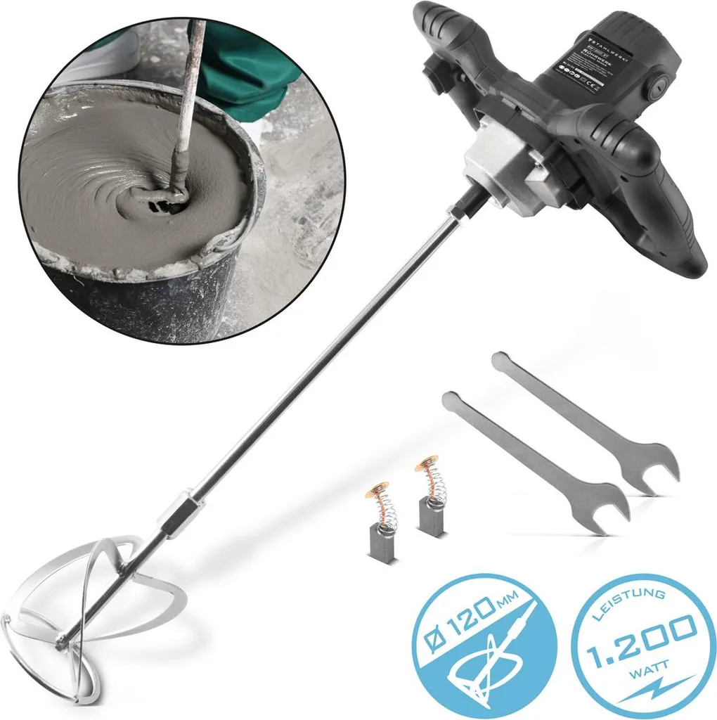 Agitateur de mortier 1200W pour éviter les grumeaux et le mélange manuel pénible