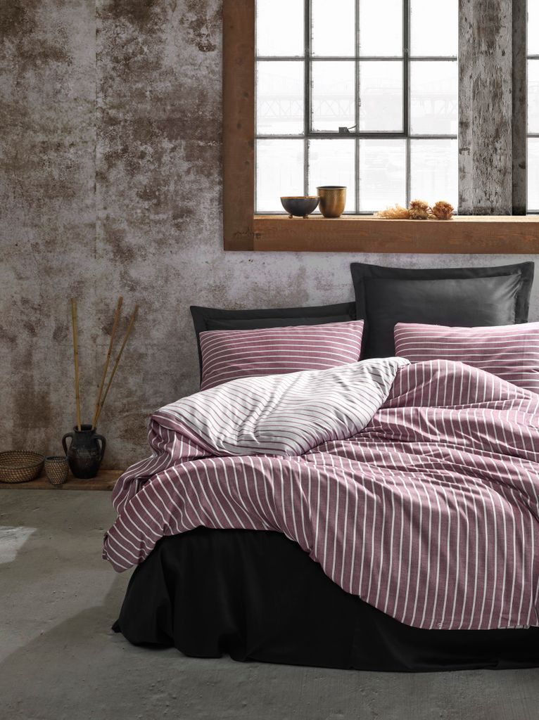 Bamboo bettwäsche-set 200x220cm satin bordeaux