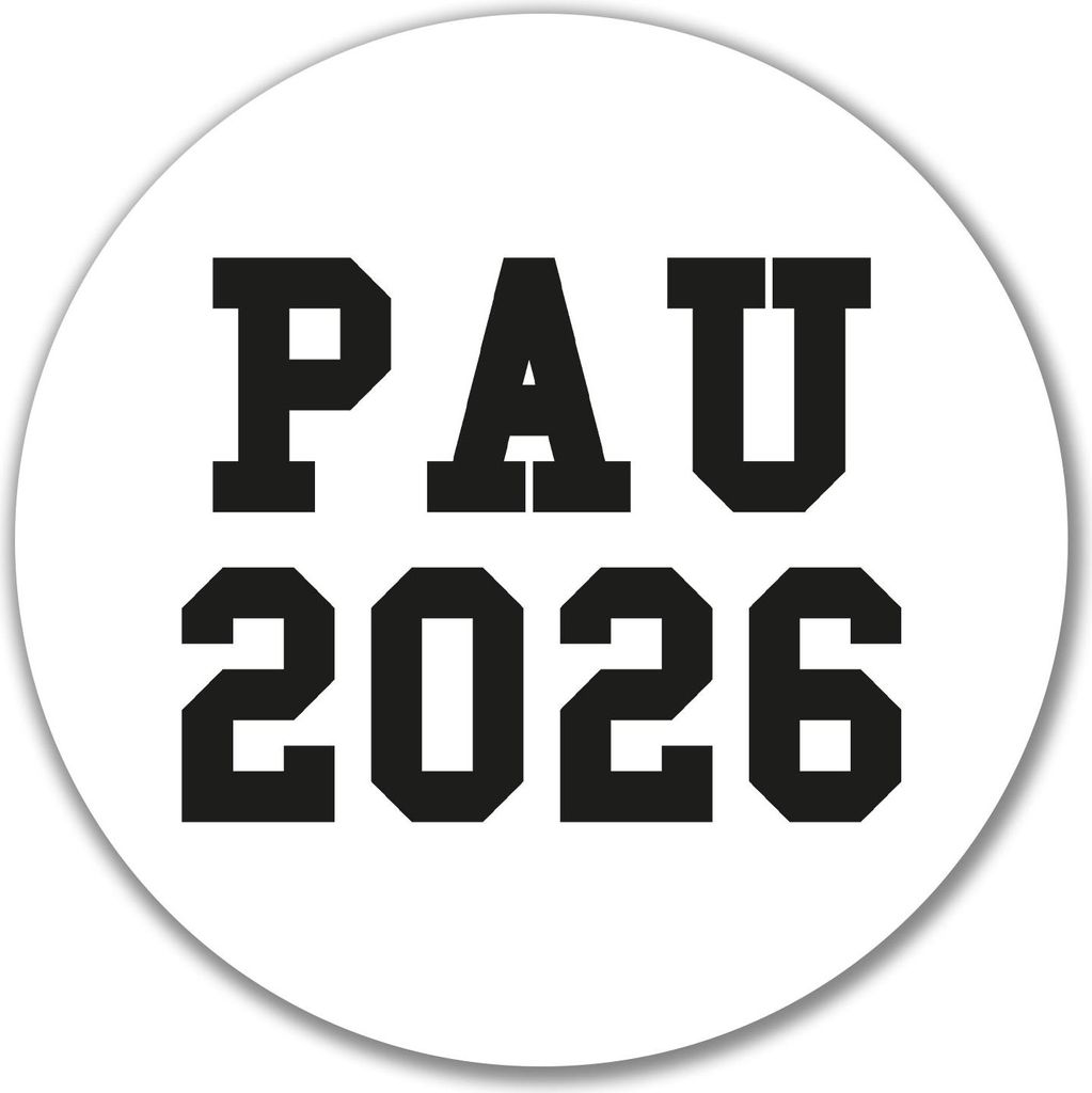 Huuraa Aufkleber PAU 2026 Abschluss Spanien 10cm rund Sticker Geschenkidee