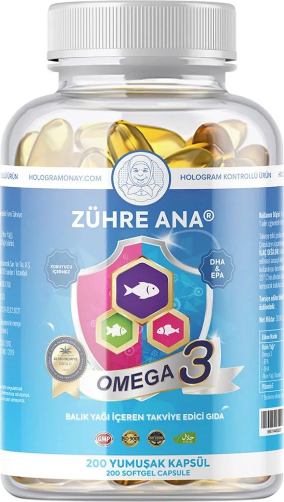 Zühre Ana | Omega 3 Fischöl – 200 Kapseln