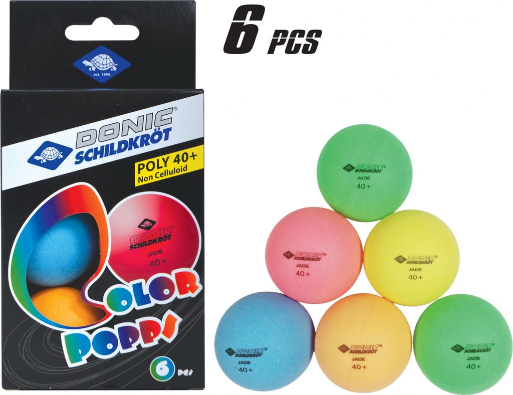 Donic-Schildkröt Tischtennis-Ball COLOUR POPPS 6er Produktbild 