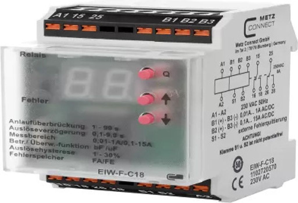 Metz Connect Überwachungsrelais 230 V/AC (max) 2 Wechsler 1102720570 1 St