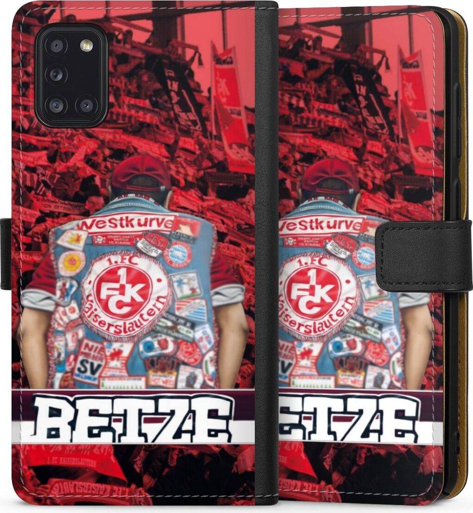 DeinDesign Klapphülle für Samsung Galaxy A31 Handytasche Lederhülle Tasche 1. FC Kaiserslautern 1. FCK Offizielles Lizenzprodukt
