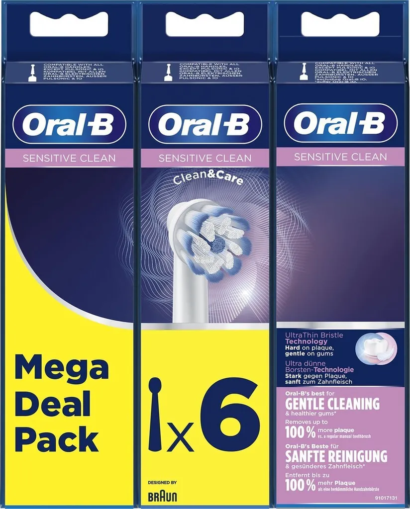 Brossettes Oral-B Sensitive Clean Souples avec CleanMaximizer - 3
