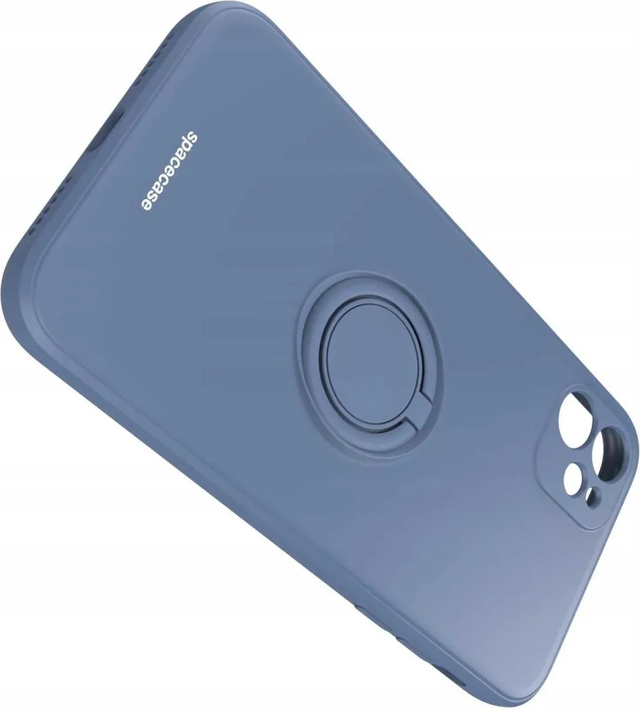 Custodia SPACECASE Blu iPhone 11: Stile Silicone e Ring Stand Chic - 6