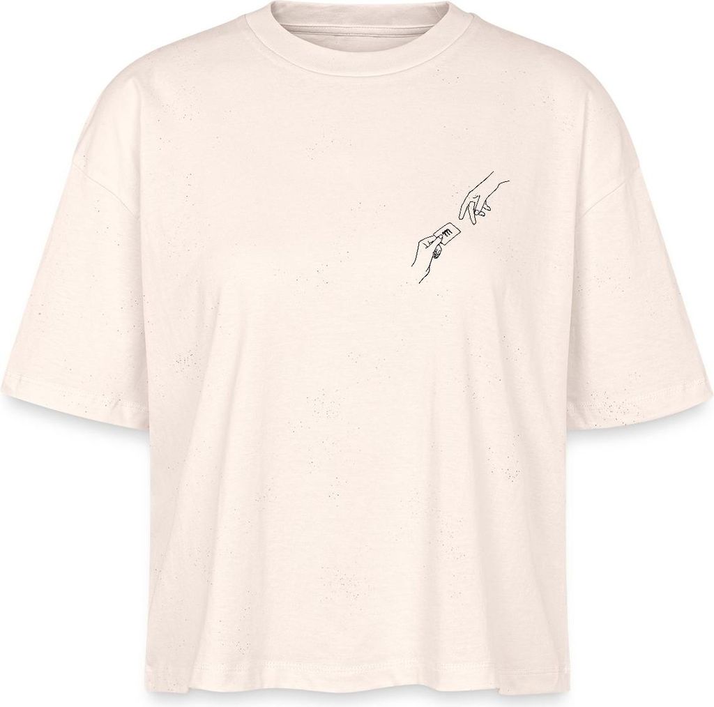 Spreadshirt Die Drei Fragezeichen Vierte Detektivin Visitenkarte Boxy Shirt Damen, XL, Natur