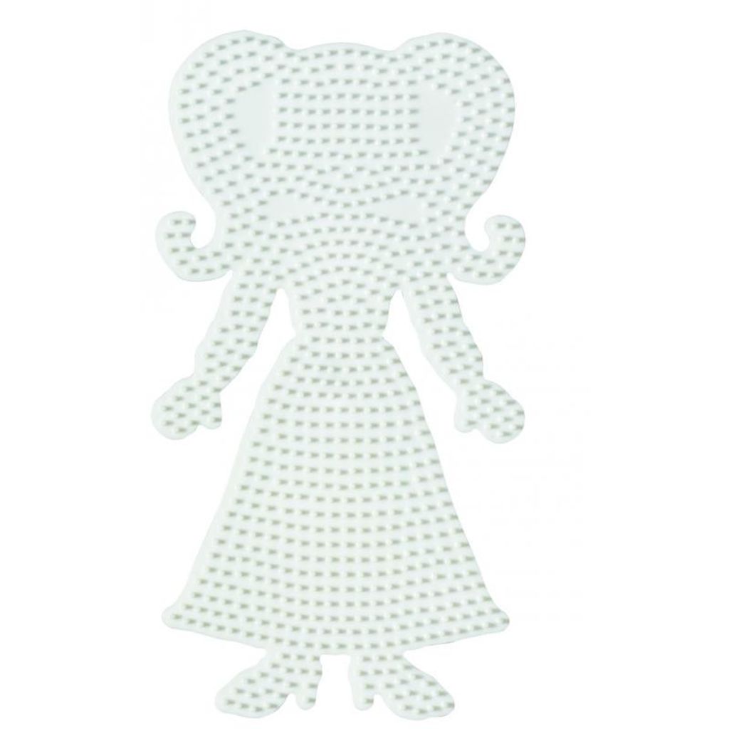 Hama 304 Midi Stifteplatte Teenie Girl Mädchen weiß Bügelperlen Stiftplatte