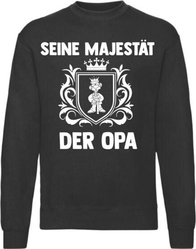 Sprüche Sweatshirt Herren Ihre Majestät der Opa schwarz 3XL