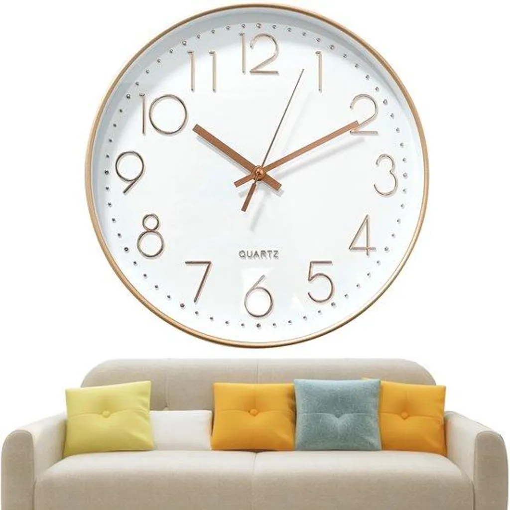 Horloge murale sans tic-tac quartz silencieuse pour sommeil réparateur