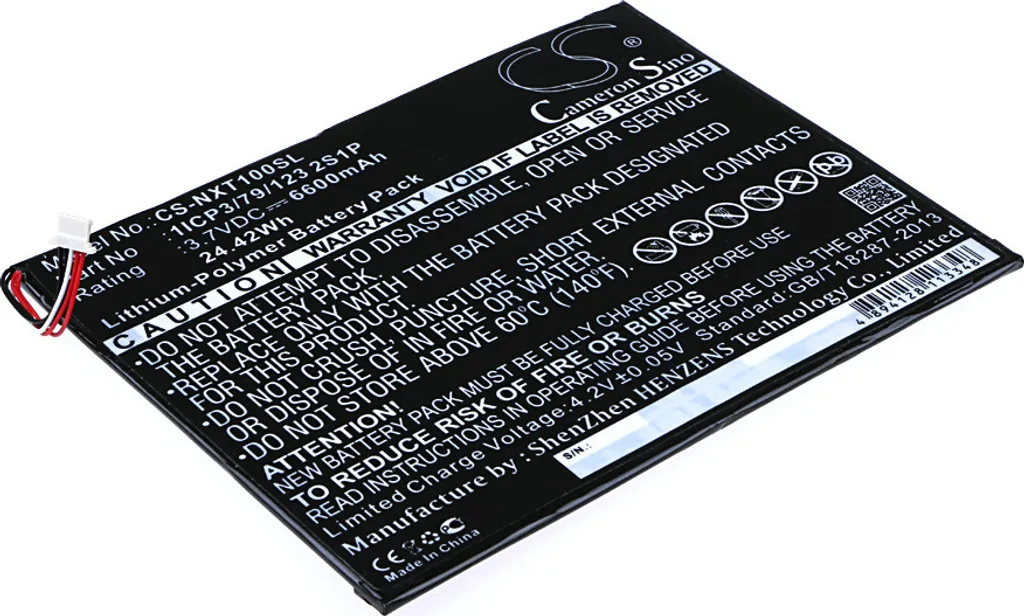 Batterie Haute Capacité 1ICP3/79/123 2S1P compatible Nextbook 10 NXW10