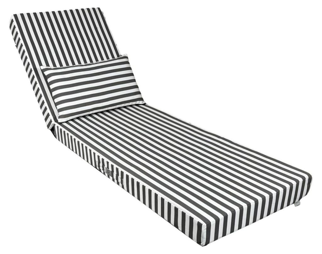 Coussin bain de soleil premium avec coussin - Rayures Gris Image du produit 