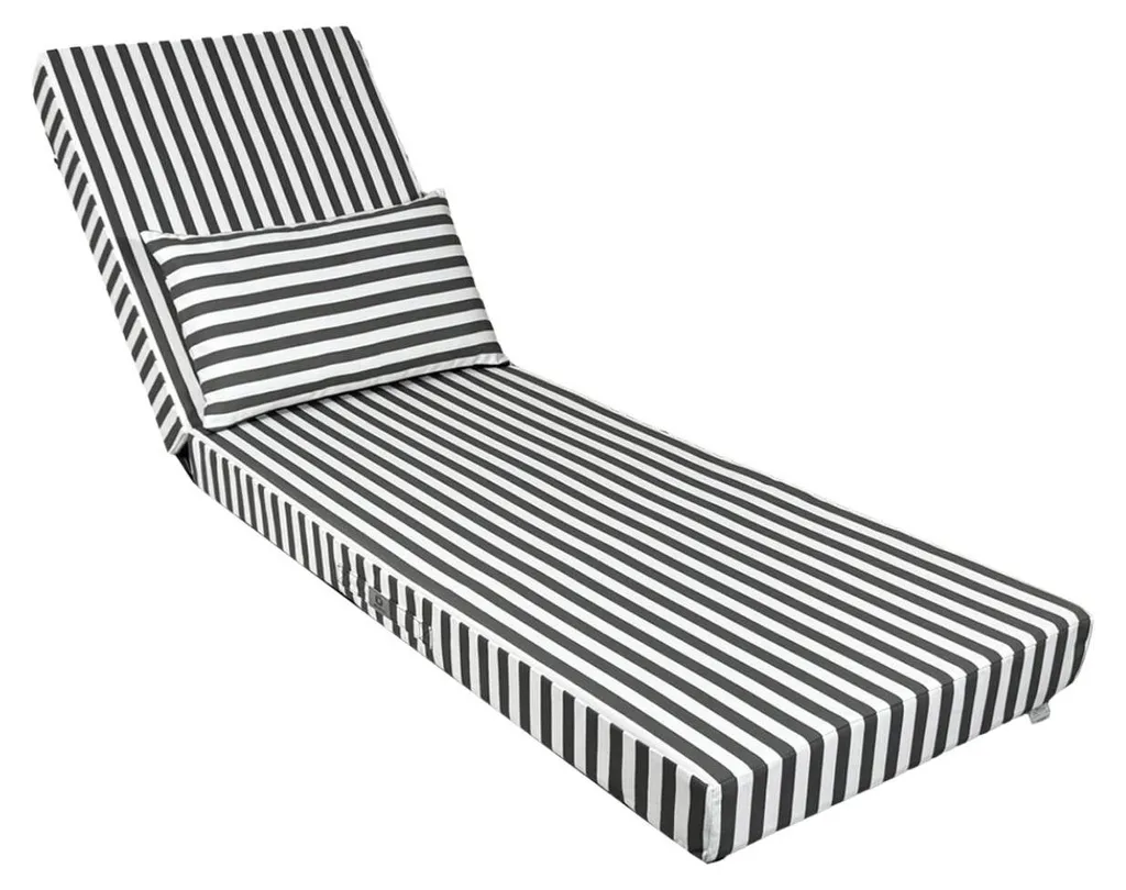 Coussin bain de soleil premium confortable et déperlant gris foncé
