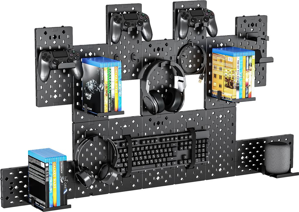 Modulares Aufbewahrungssystem für Controller, Konsole, Spiele und Headset