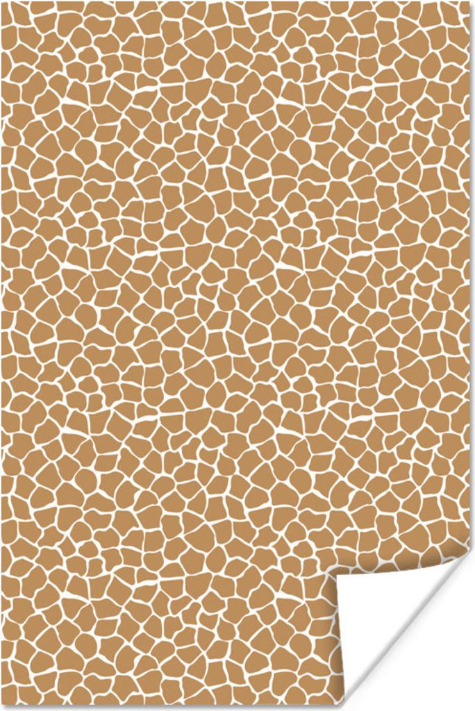 MuchoWow Poster Safari - Druck - Giraffe 80x120 cm - Papierdruck