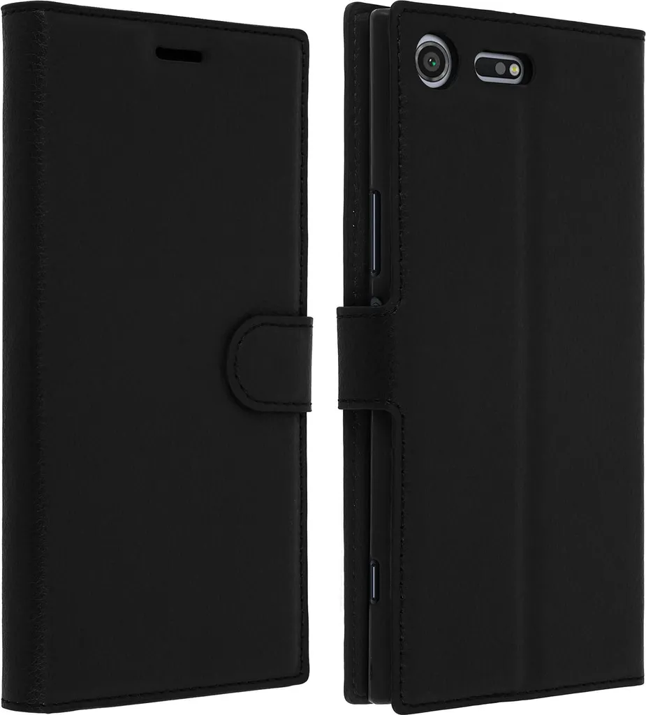 Avizar, custodia protettiva ribaltabile con funzione di supporto per Sony Xperia XZ Premium, nero