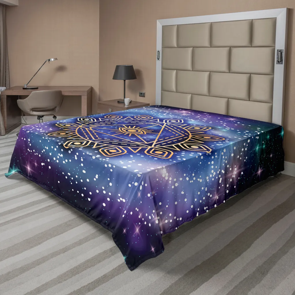 Lenzuolo Decorativo Mandala ABAKUHAUS 244x205cm Multicolore Cosmo