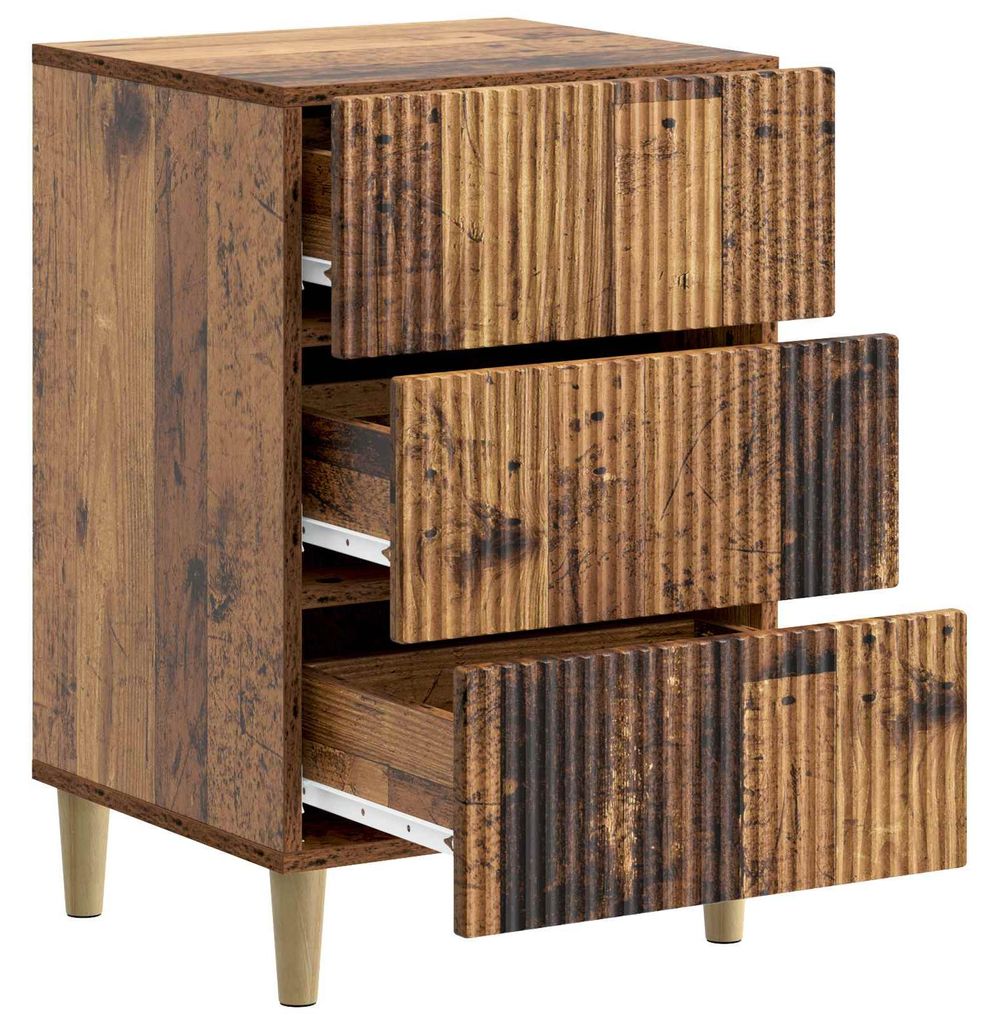 Möbel Nachttische & -schränke - Braun - CLORIS Nachttisch Altholz 43x41x66,5 cm Holzwerkstoff,17.69 Kg - 937411