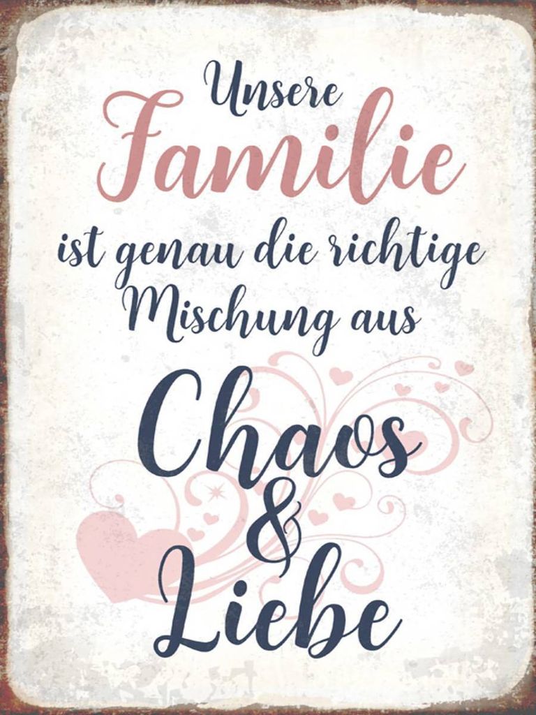 vianmo Holzschild 40x30 cm unsere Familie