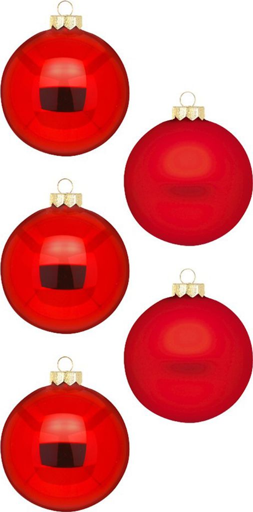 Weihnachtskugeln Glas 6cm 20 Stück - Merry Red