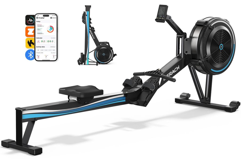 Rameur à Air MERACH, 10 Niveaux de Résistance, Compatible Image du produit 