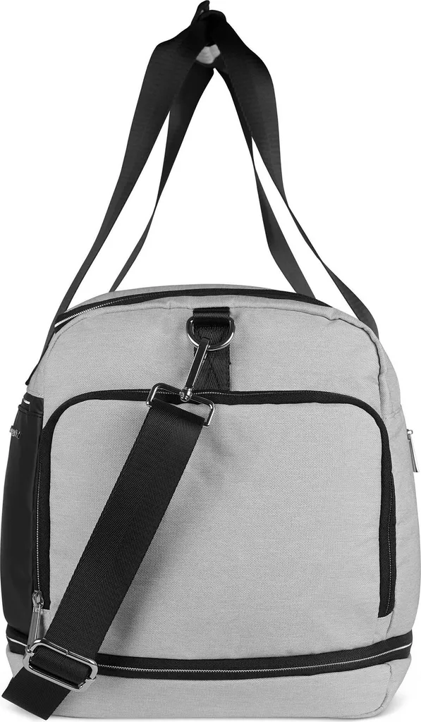 Sac Weekender bugatti Sera Gris Clair en Textile Robuste et Léger - 3