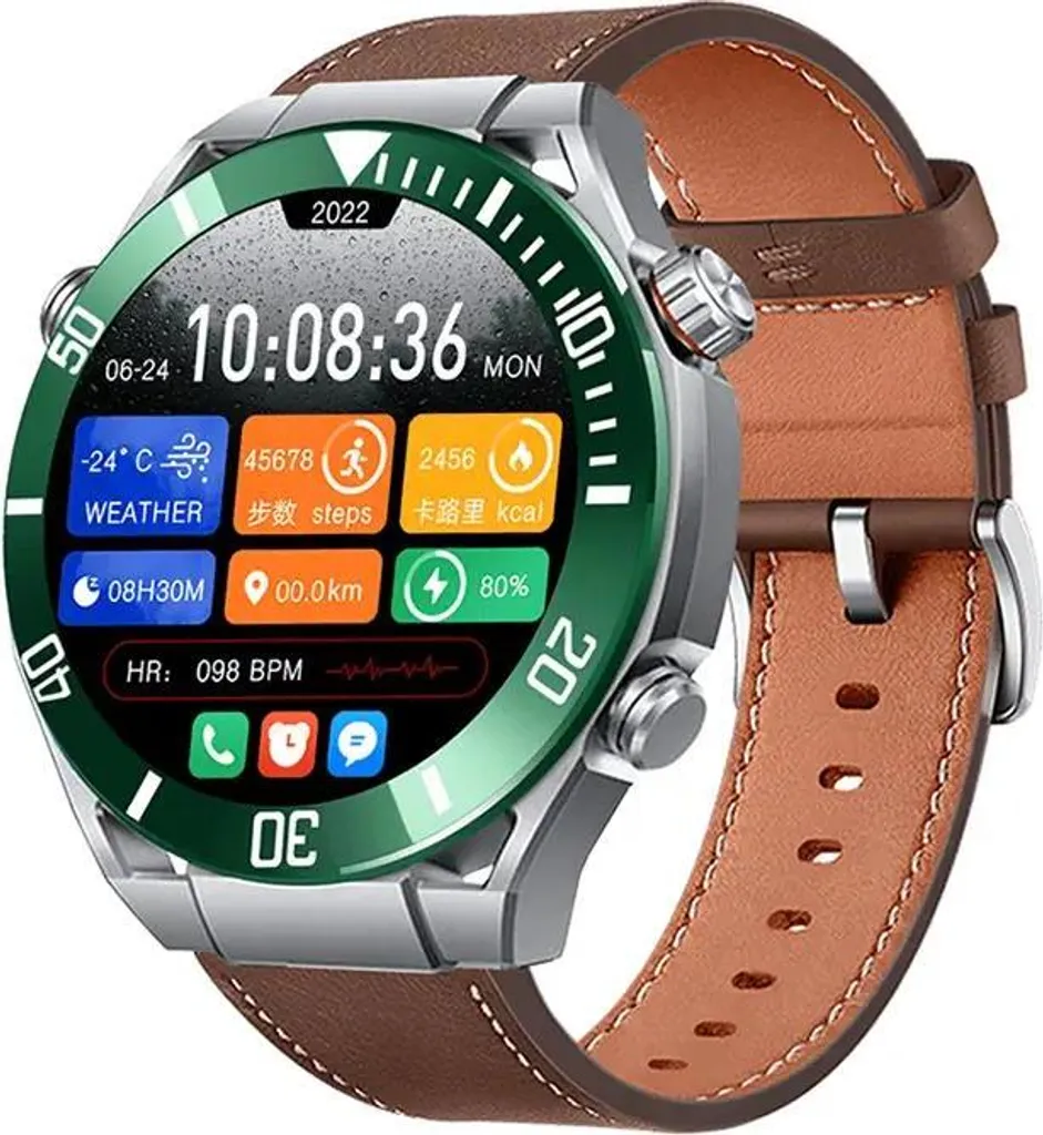 Montre connectée Green Monarch AMOLED 1.5 Bluetooth et IP68 étanche