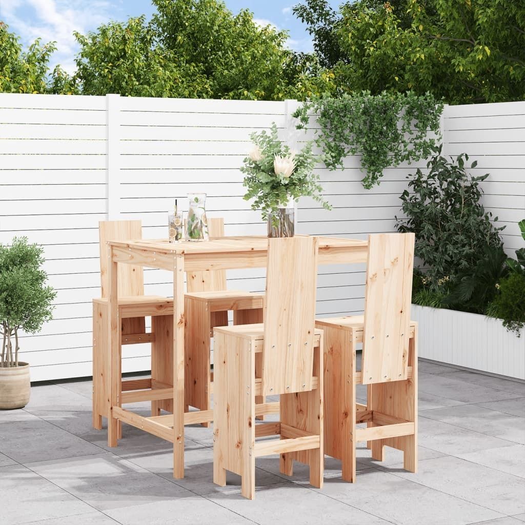 Maison Exclusive - 5-tlg. Gartenbar-Set Massivholz Kiefer