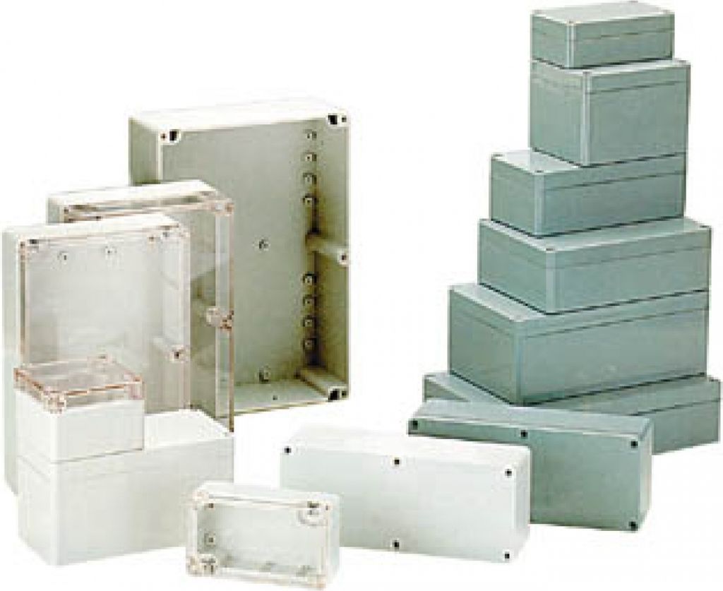 ABS-GEHÄUSE - WASSERDICHT - DUNKELGRAU - 160 x 80 x 85 mm